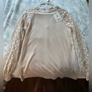 Amazon Brand Small Blush Color - Laced Long Sleeves